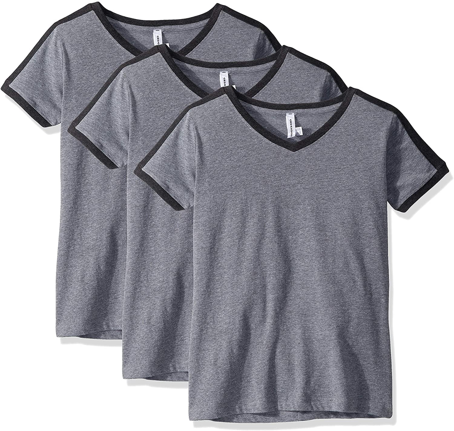 Aquaguard Women's Soccer Ringer Fine Jersey T-Shirt (3 Pack)