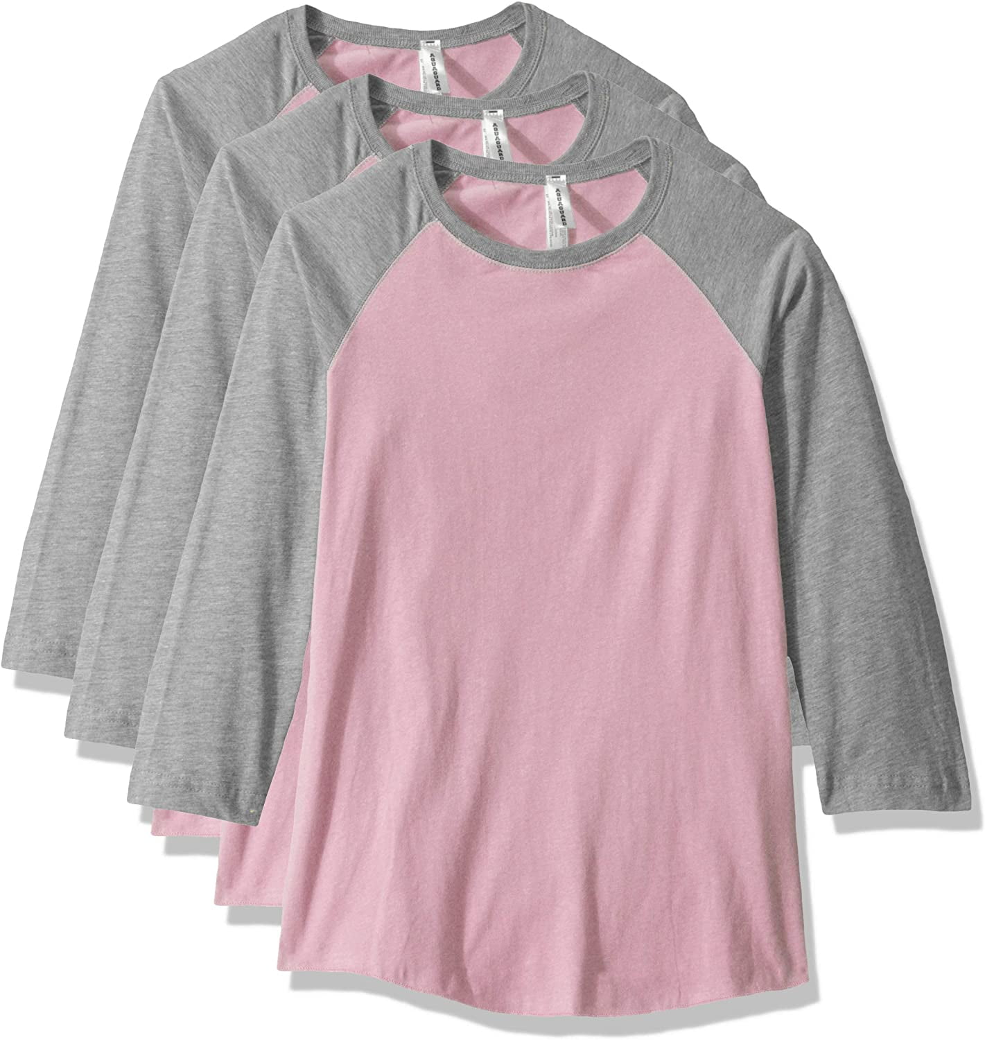 Aquaguard Women's Vintage Fine Jersey Baseball T-Shirt (3 Pack)