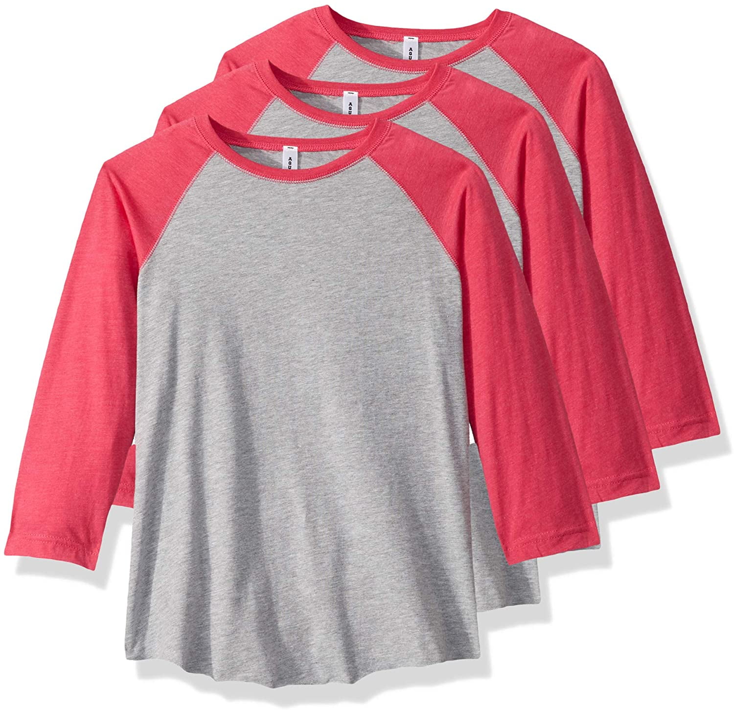 Aquaguard Women's Vintage Fine Jersey Baseball T-Shirt (3 Pack)
