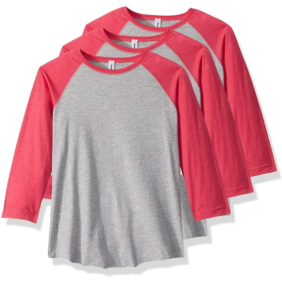 Aquaguard Women's Vintage Fine Jersey Baseball T-Shirt (3 Pack)