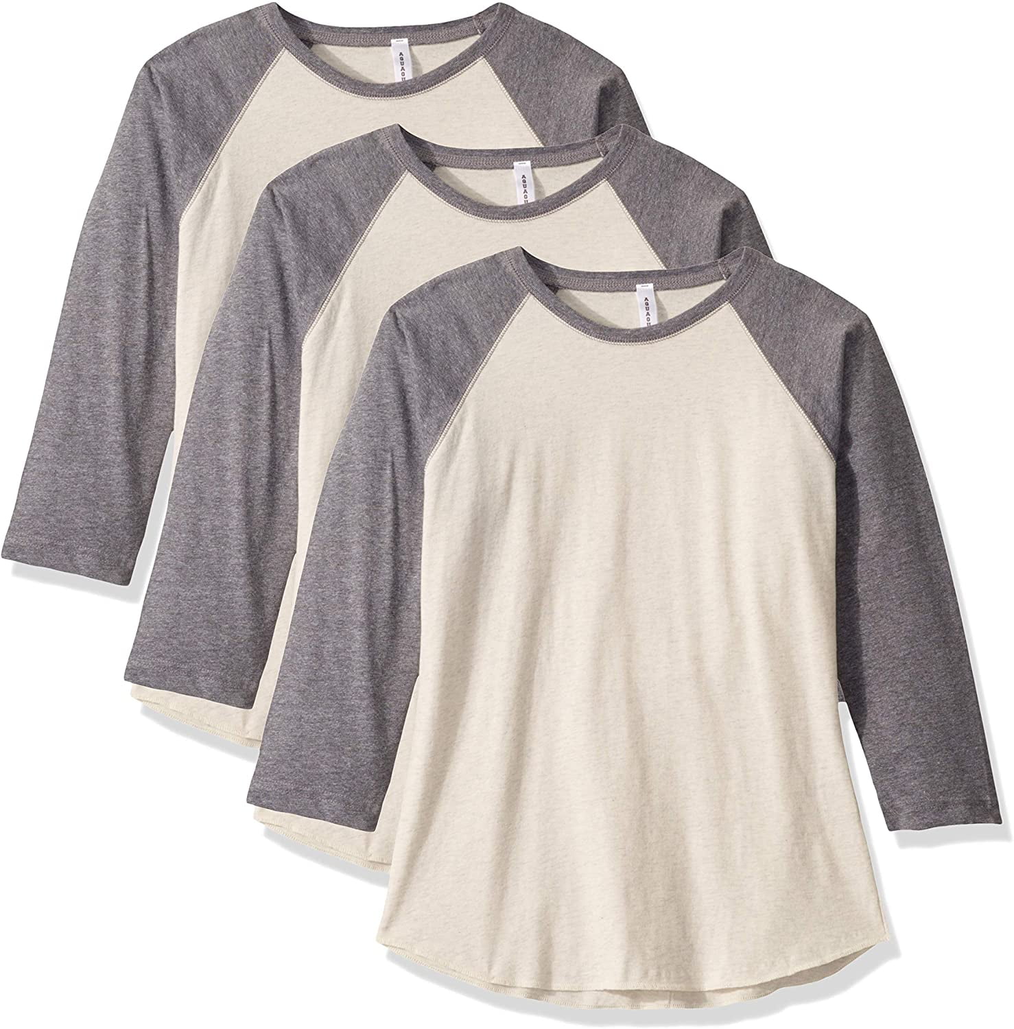 Aquaguard Women's Vintage Fine Jersey Baseball T-Shirt (3 Pack)