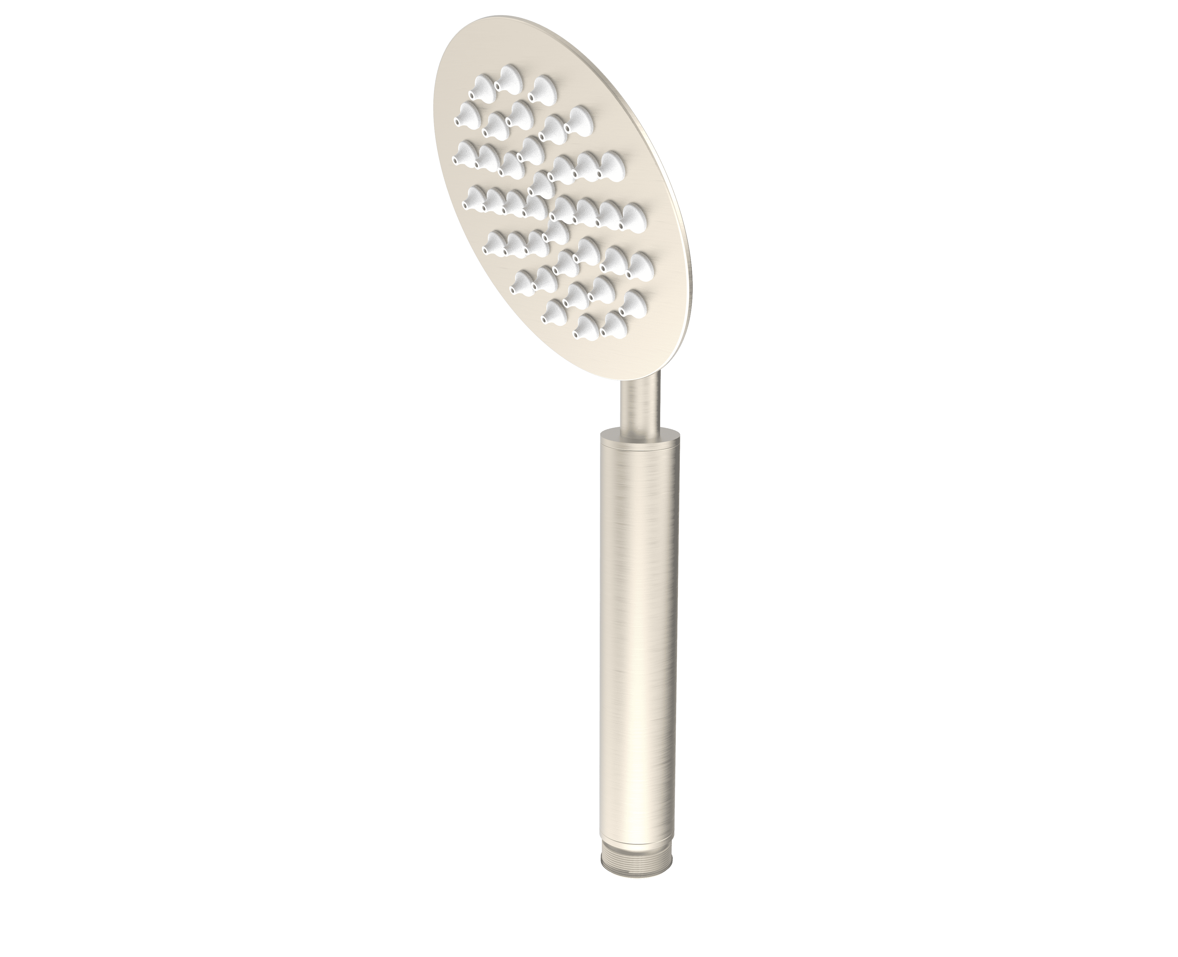 Aquaiaw Handheld Shower Head, 304 SUS, Round, Bent, Brushed Nickel