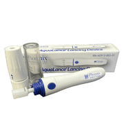 Aqualance Lancing Device Pen, 5 Depth Settings, Less Pain Design, Blood Sampling Pen, Accurate Blood Sample, Use with Twist Top Lancets, Blood Sugar Level Monitoring Glucose Testing, Lancing Tool