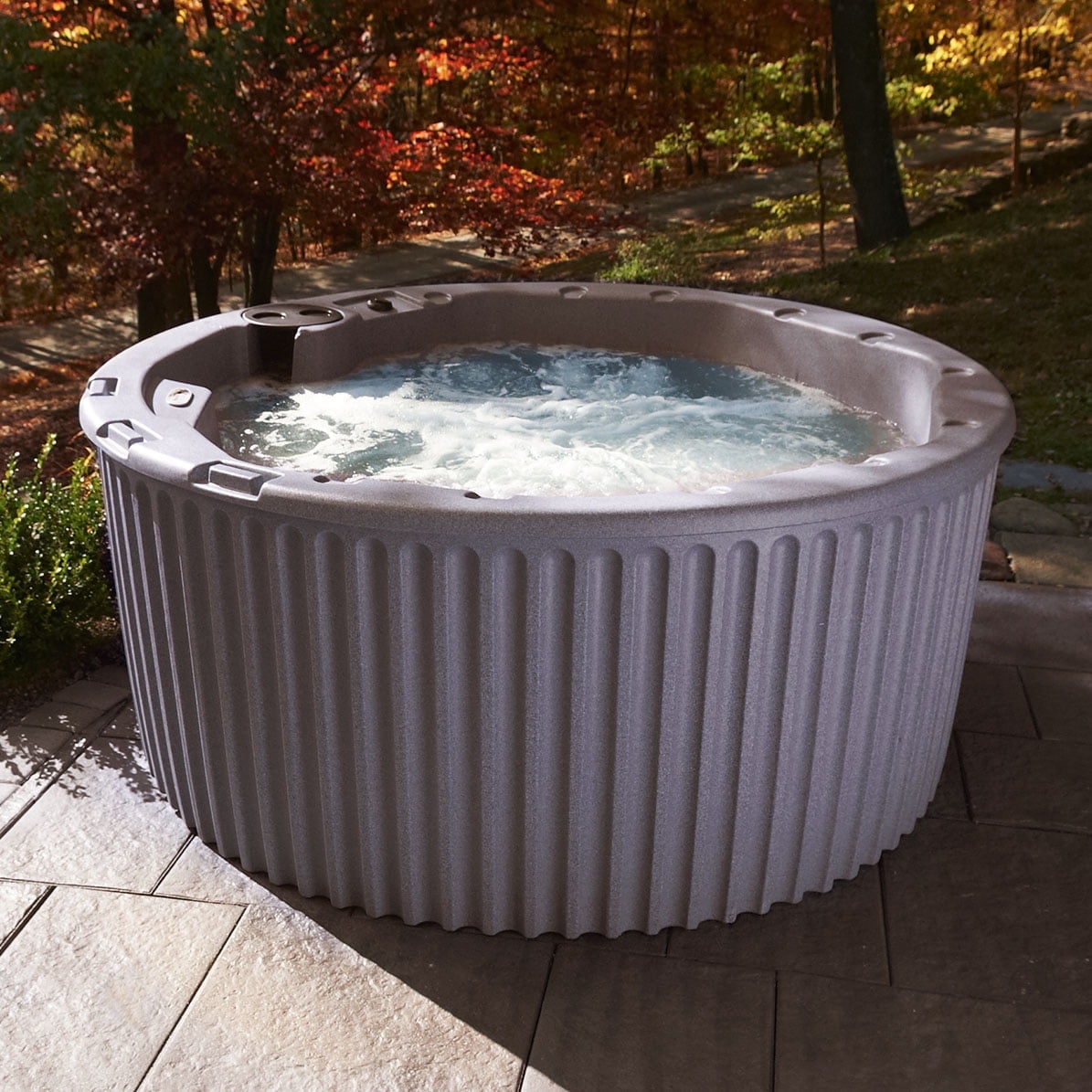 Outback 6-Person Round Brown Polyethylene Hot Tub with 20 Jets
