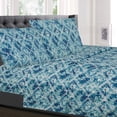 thumbnail image 1 of Aqualina Blue Geometric Pattern 4-Piece 1500 Supreme Collection Sheet Set, 1 of 2