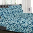 thumbnail image 1 of Aqualina Blue Geometric Pattern 4-Piece 1500 Supreme Collection Sheet Set, 1 of 2
