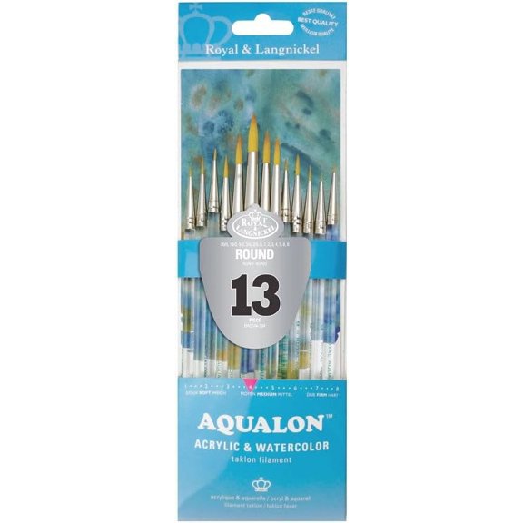 Aqualon Value Pack Brush Set, Round 13/Pkg