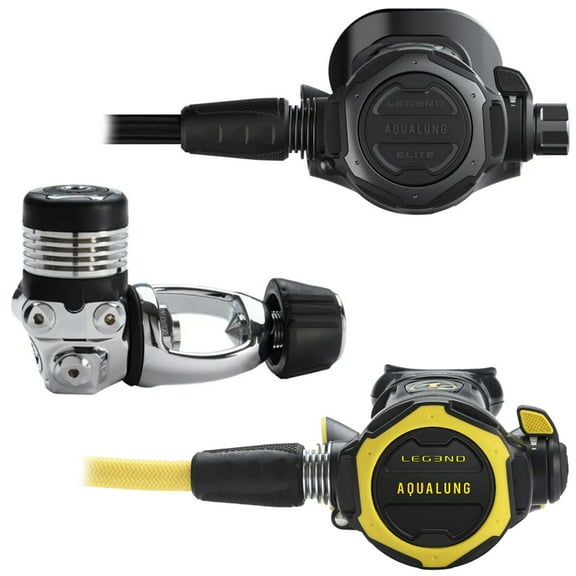 Aqualung Leg3nd Elite Black Edition Stage 3 Yoke Regulator Set