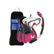 Aqualung Sport Bonita LX / Zulu LX / Bolt Snorkeling Set with Bag Dark pink/black M