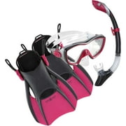 Aqualung Sport Bonita LX / Zulu LX / Bolt Snorkeling Set with Bag Dark pink/black S