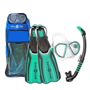 Aqualung Sport Duetto/Zephyr Flex/Amika Snorkeling Set W/Tote Bag, Women XS/S