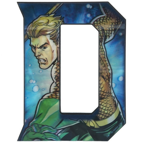 Aquaman 3D Letter D Wood Wall Decoration Home Decor Media Room Man Cave