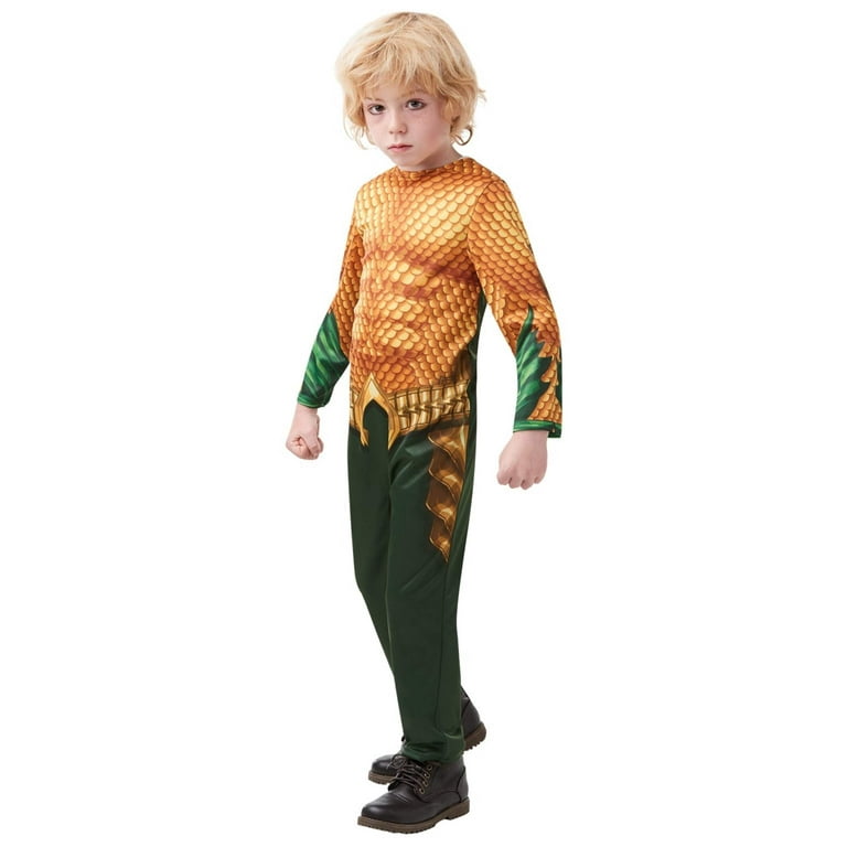 Aquaman Costume Kids Gold Jumpsuit Aquaman Costume Kids Gold Jumpsuit