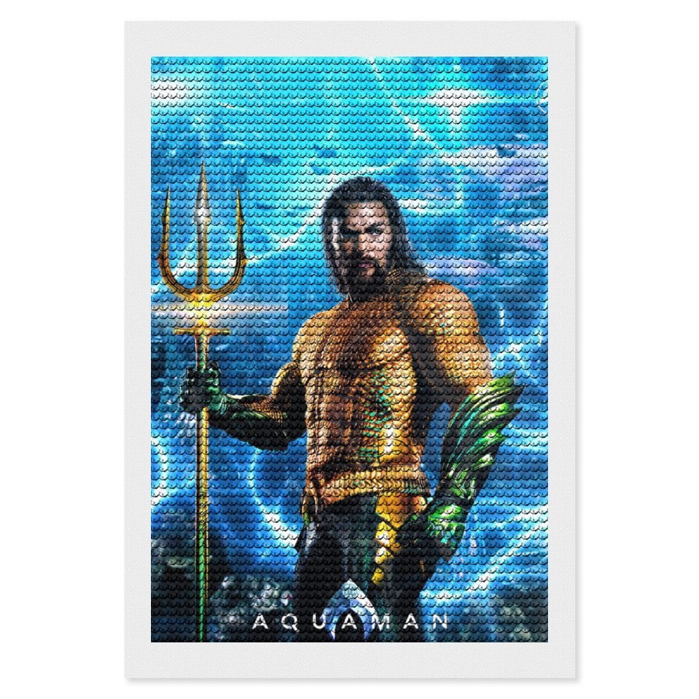 Aquaman Diamond Art Kits for Adults Beginners Round 5D Paint with