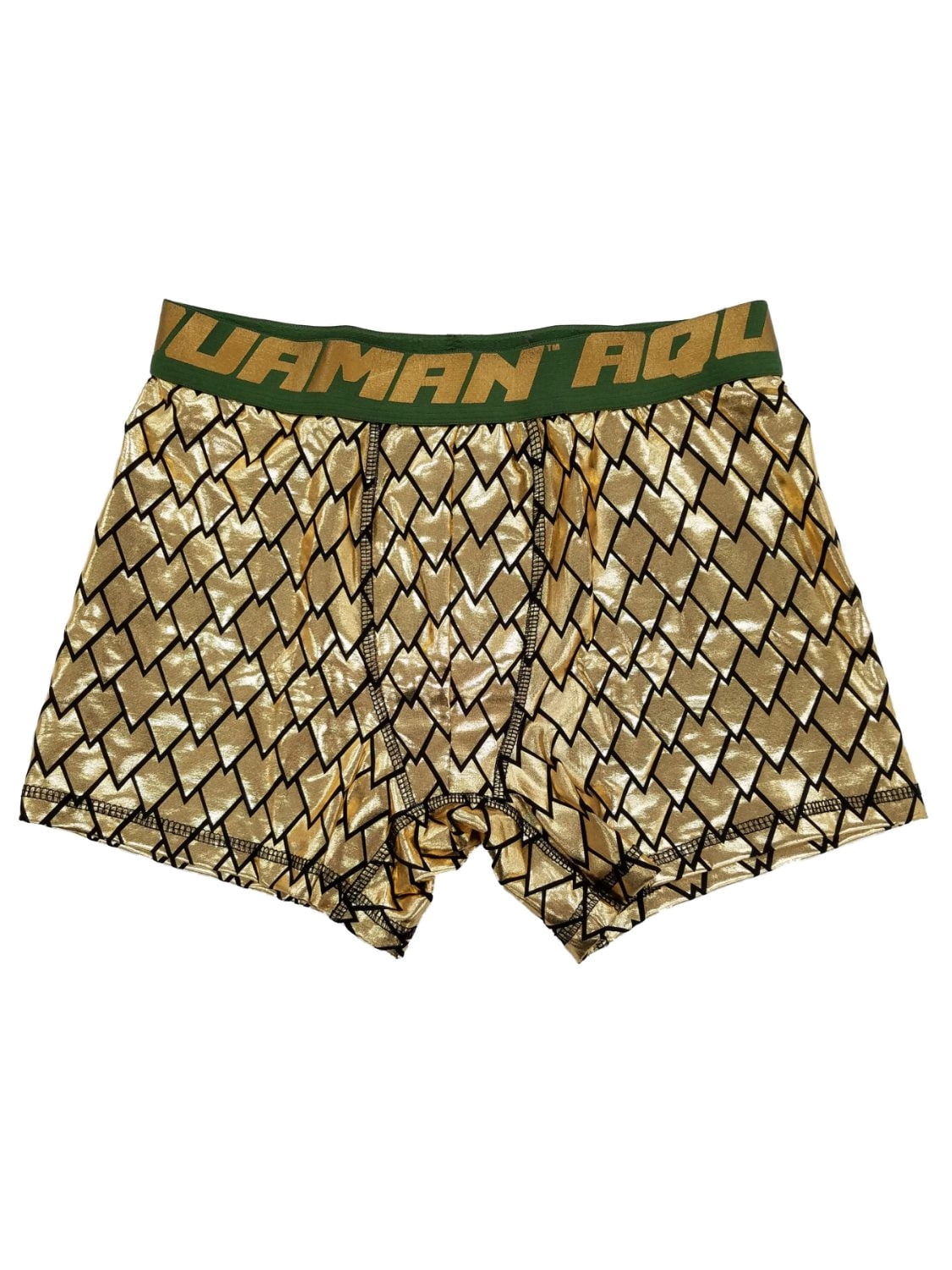 Aquaman Justice League DC Comics Mens Gold Lamé Underwear Boxer Briefs S