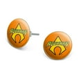 thumbnail image 1 of Aquaman Logo Novelty Silver Plated Stud Earrings, 1 of 4