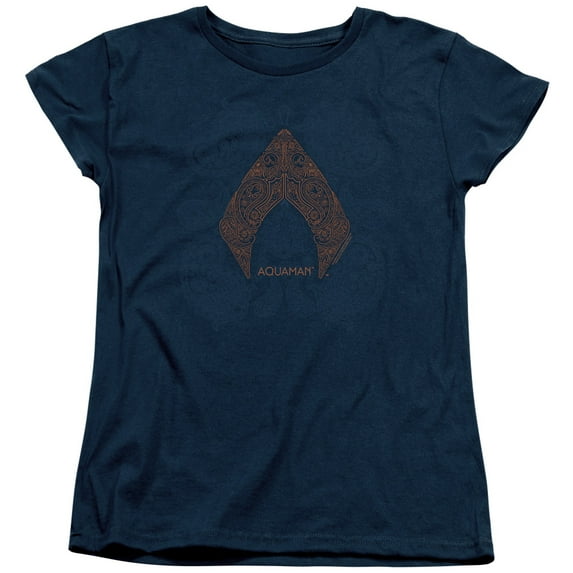 Aquaman Movie - Aqua Paisley - Women's Short Sleeve Shirt - Large