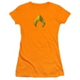 thumbnail image 1 of Aquaman Movie - Aquaman Logo - Juniors Teen Girls Cap Sleeve Shirt - X-Large, 1 of 2