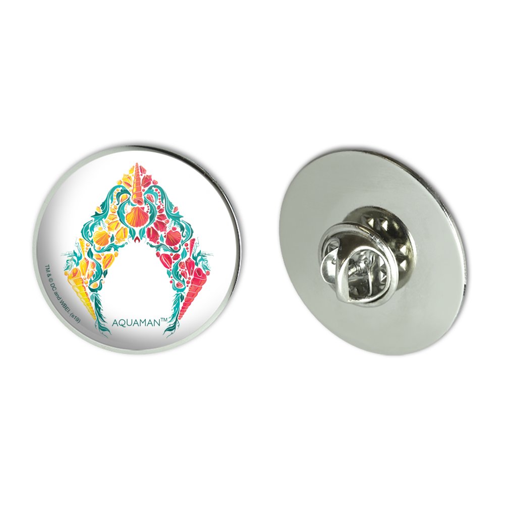Aquaman Movie Aquaman Sea Shells Logo Metal 1.1" Tie Tack Hat Lapel Pin Pinback