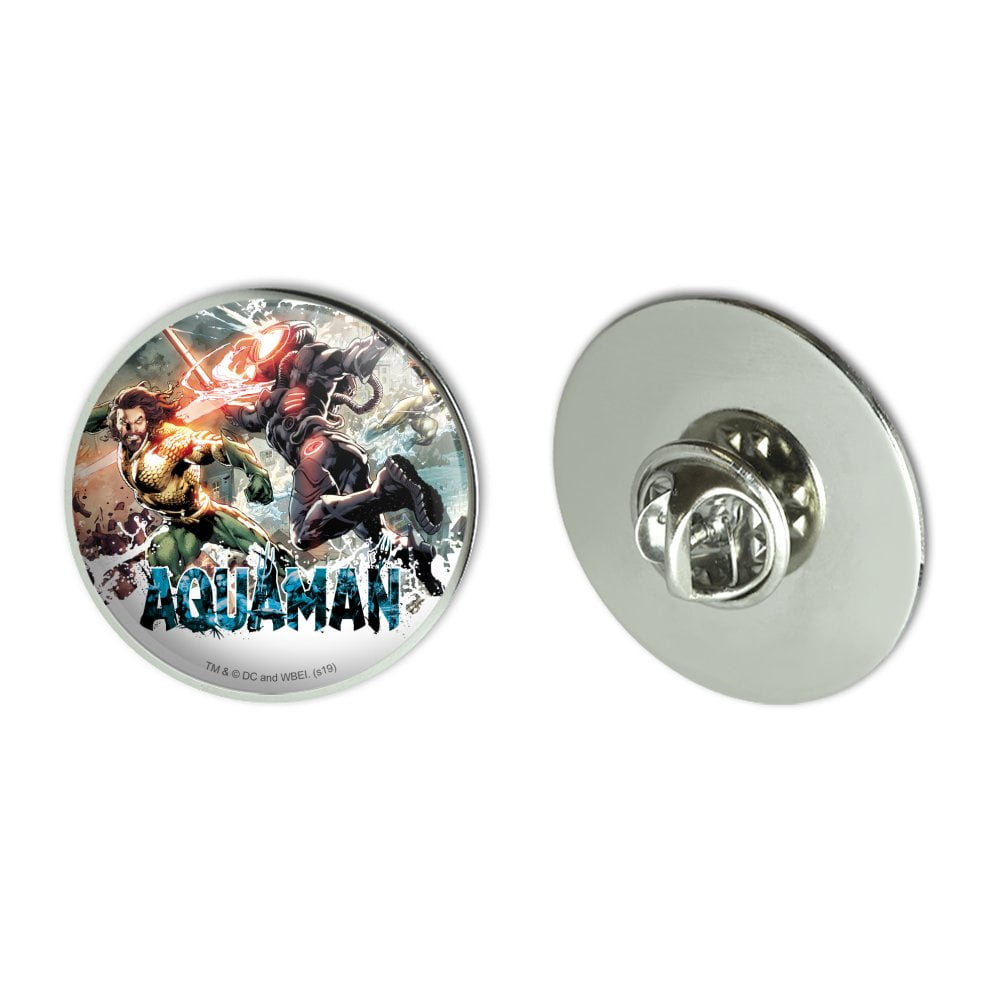 Aquaman Movie Aquaman vs Black Manta Metal 1.1" Tie Tack Hat Lapel Pin