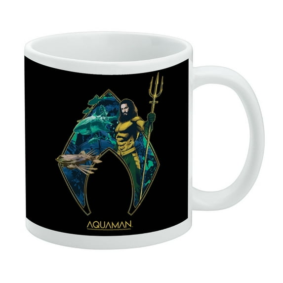 Aquaman Movie Atlantis Logo White Mug