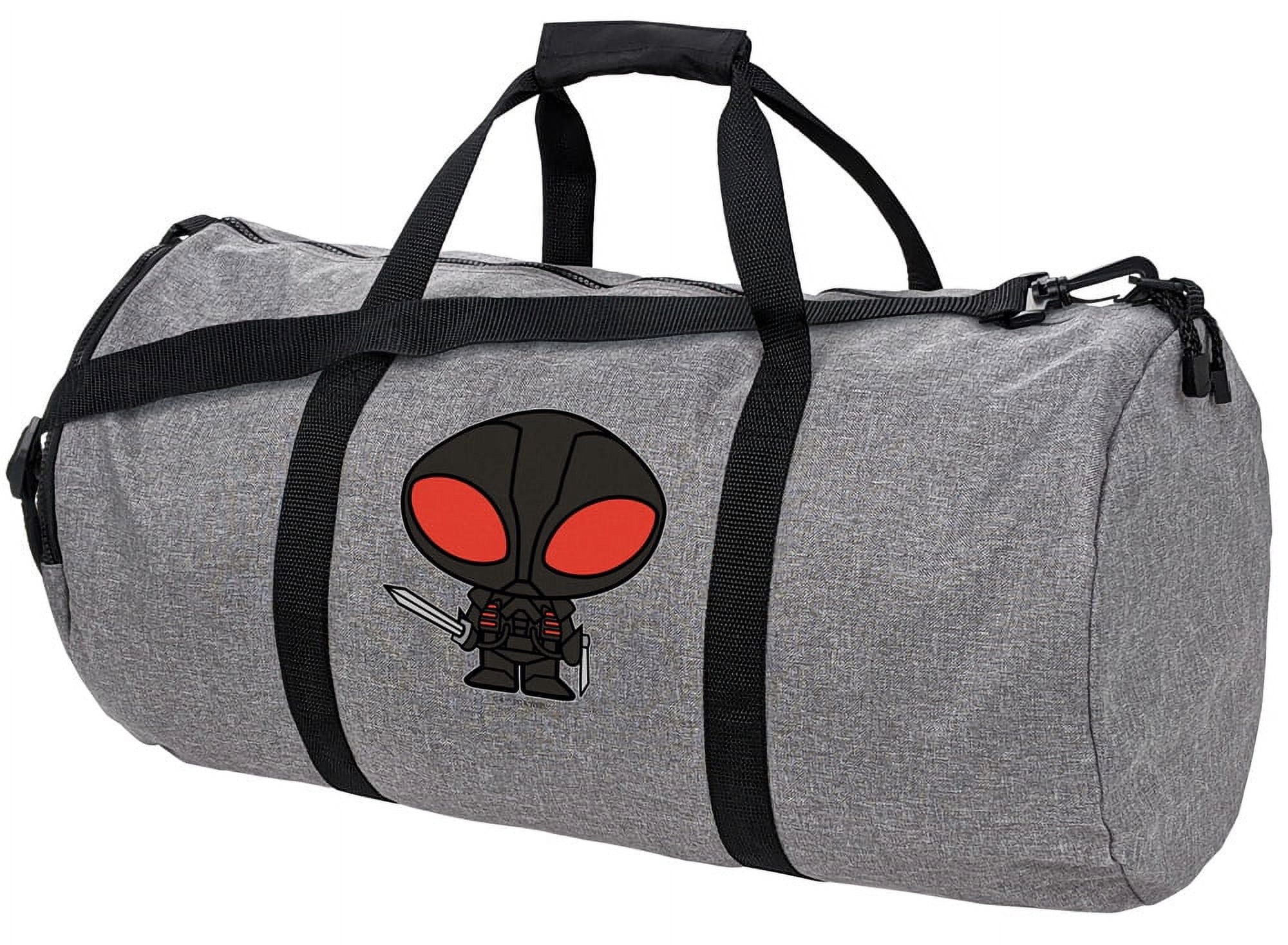 Aquaman Movie Black Manta Chibi Character Lightweight Duffel Bag for Sports and Gym Packable for Travel
