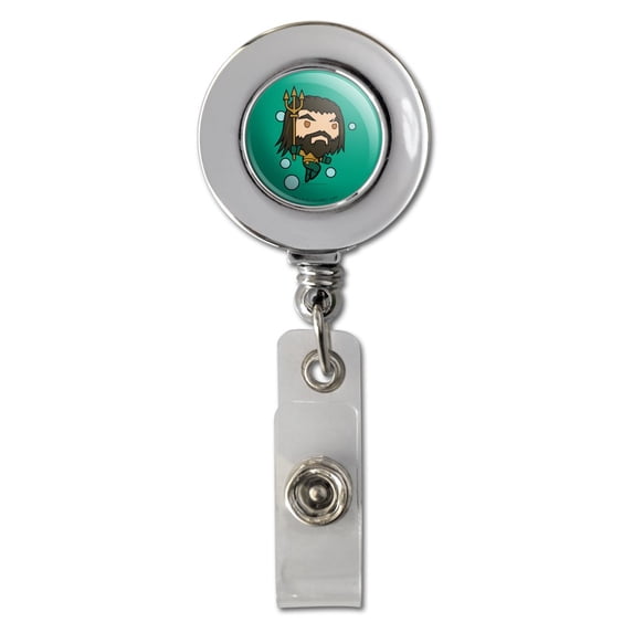 Aquaman Movie Chibi Aquaman Retractable Reel Chrome Badge ID Card ...