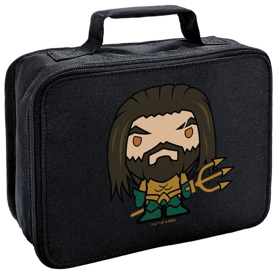 Aquaman Movie Cute Chibi Character Insulated Soft Sided Lunch Box - Reusable Lunch Bag For School Office Work, BPA Free