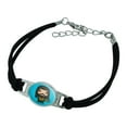 thumbnail image 1 of Aquaman Movie Cute Chibi Character Novelty Suede Leather Metal Bracelet, 1 of 4
