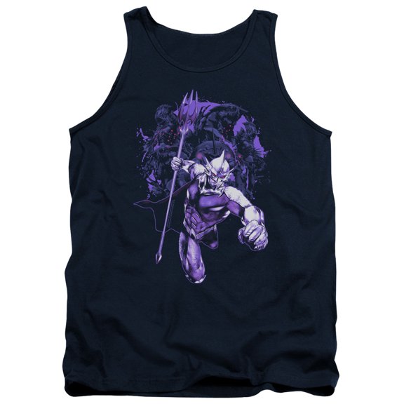 Aquaman Movie Evil Doers Adult Tank Top Navy