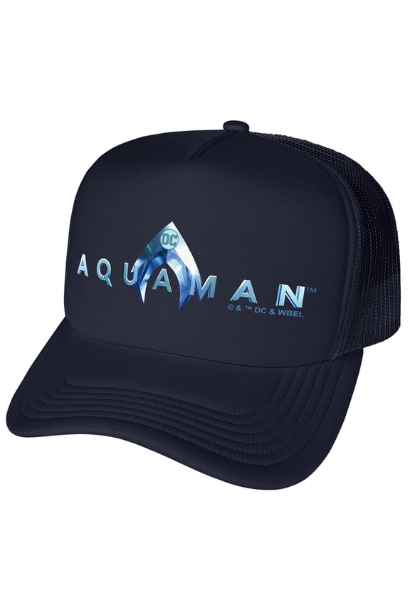 Aquaman Movie Logo Foam Snapback Trucker Hat - Unisex for Men and Women