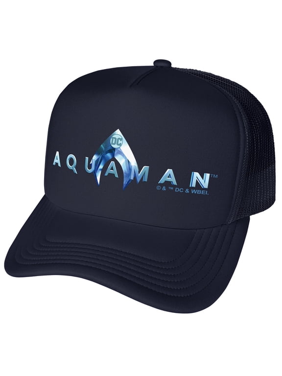 Aquaman Movie Logo Foam Snapback Trucker Hat - Unisex for Men and Women