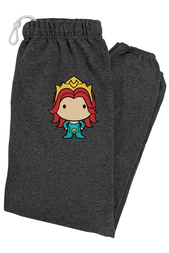 Aquaman Movie Mera Chibi Character Unisex Jogger Sweatpants for Men and Women, Charcoal Heather, Medium