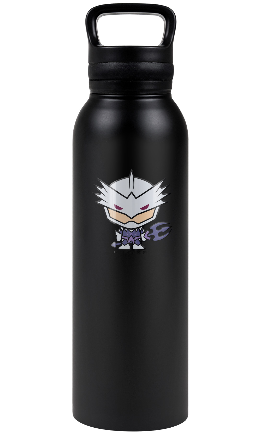 Aquaman Movie Official Ocean Master Chibi Character 24 oz Insulated Canteen Water Bottle, Leak Resistant, Vacuum Insulated Stainless Steel with Loop Cap, Black