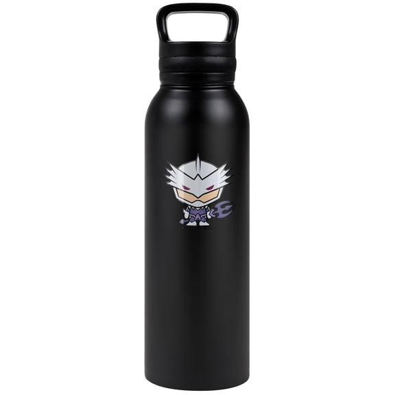 Aquaman Movie Official Ocean Master Chibi Character 24 oz Insulated Canteen Water Bottle, Leak Resistant, Vacuum Insulated Stainless Steel with Loop Cap, Black
