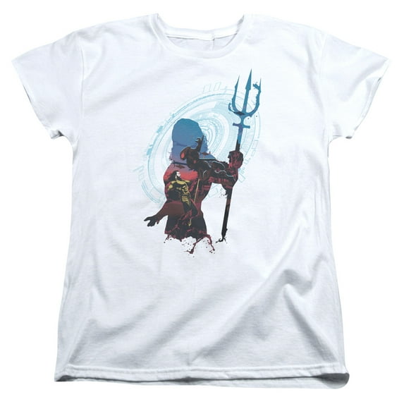 Aquaman Movie - Silhouette - Women's Short Sleeve Shirt - Large