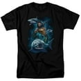 thumbnail image 1 of Aquaman Movie Swimming With Sharks S/S Adult 18/1 T-Shirt Black, 1 of 1