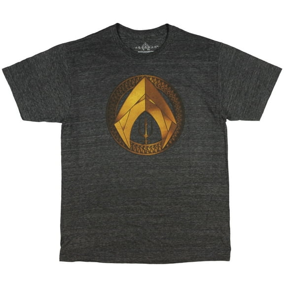 Aquaman Ornate Gold Logo Licensed Graphic Men's T-Shirt