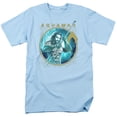 thumbnail image 1 of Aquaman Movie Trident Of Neptune S/S Adult 18/1 T-Shirt Light Blue, 1 of 1