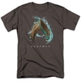 thumbnail image 1 of Aquaman Movie Water Shield S/S Adult 18/1 T-Shirt Charcoal, 1 of 1