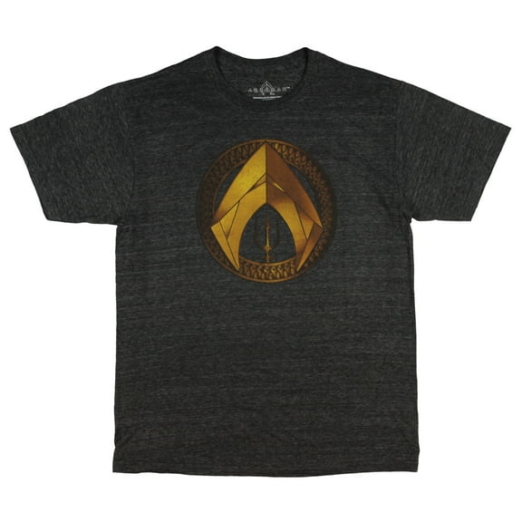 Aquaman Ornate Gold Logo Licensed Graphic Men's T-Shirt