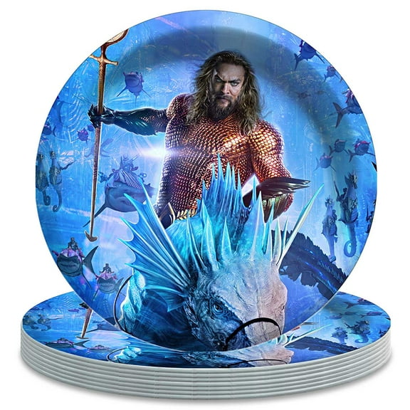 Aquaman Plates Party Supplies Birthday Decorations Tableware Disposable Dinnerware