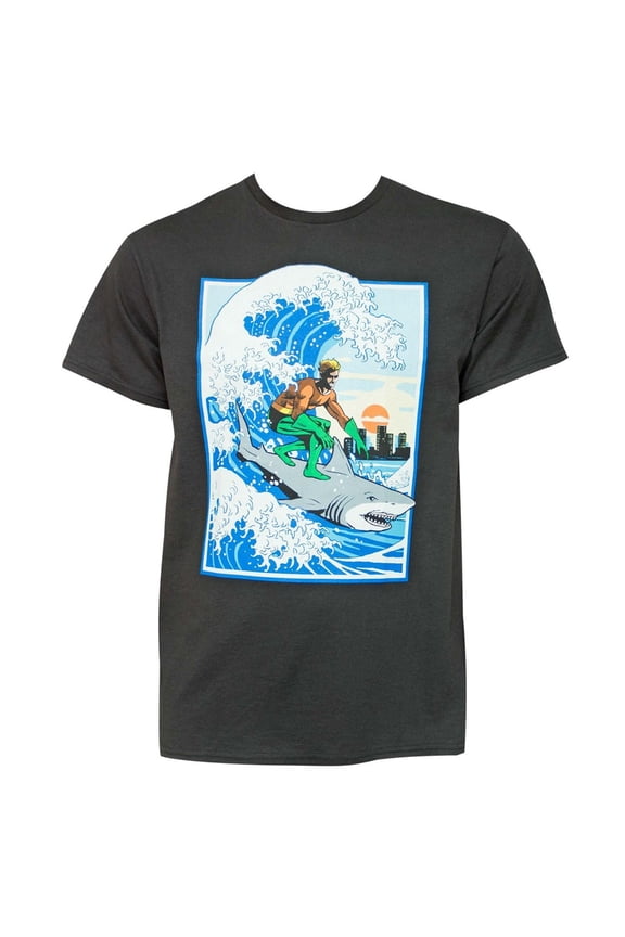 Shark Surfing Men's T-Shirt-Medium