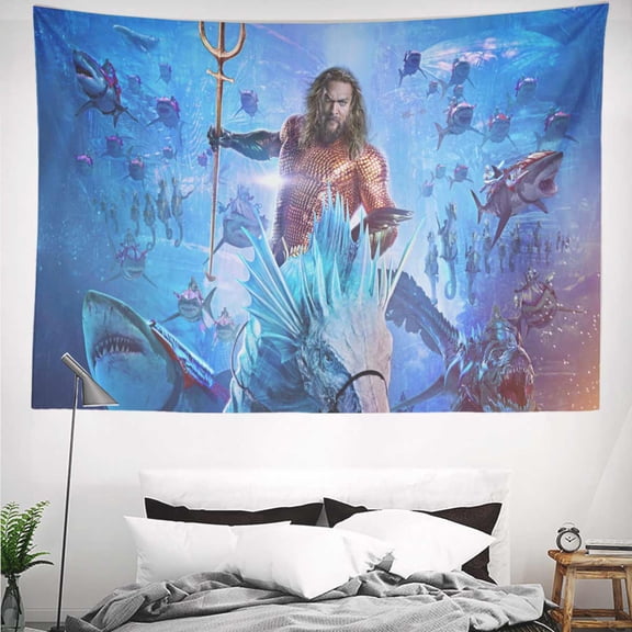 Aquaman Tapestry Gift Wall Hanging Backdrop for Room Bedroom Girls Fans Background Banner Party Birthday Supplies Decor