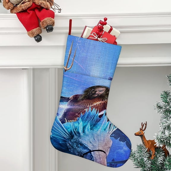 Aquaman Ultra soft velvet Christmas socks, Large Super Soft Christmas Stockings For Christmas Xmas Tree Holiday Fireplace Family Decor Gifts