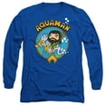 thumbnail image 1 of Aquaman and the Lost Kingdom Chibi Aquaman Unisex Adult Long-Sleeve T Shirt, 1 of 2