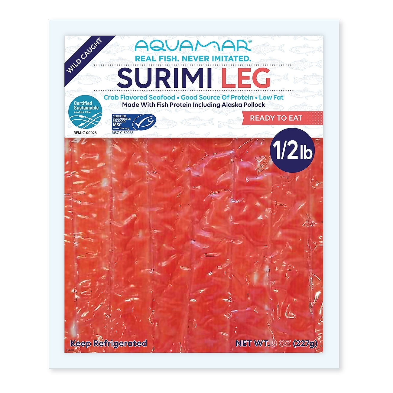 Aquamar, Surimi, Leg Style Fresh Imitation Crab , 1 8 oz. Medium