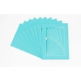 thumbnail image 1 of Aquamarine Acid Free 8.5x11 Picture Frame Mats with White Core Bevel Cut for 5.5x8.5 Pictures -, 1 of 3