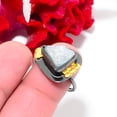 thumbnail image 1 of Aquamarine - Brazil Black And Gold Plated 925 Sterling Silver Ring S.8 R844132, Christmas Gift, 1 of 4