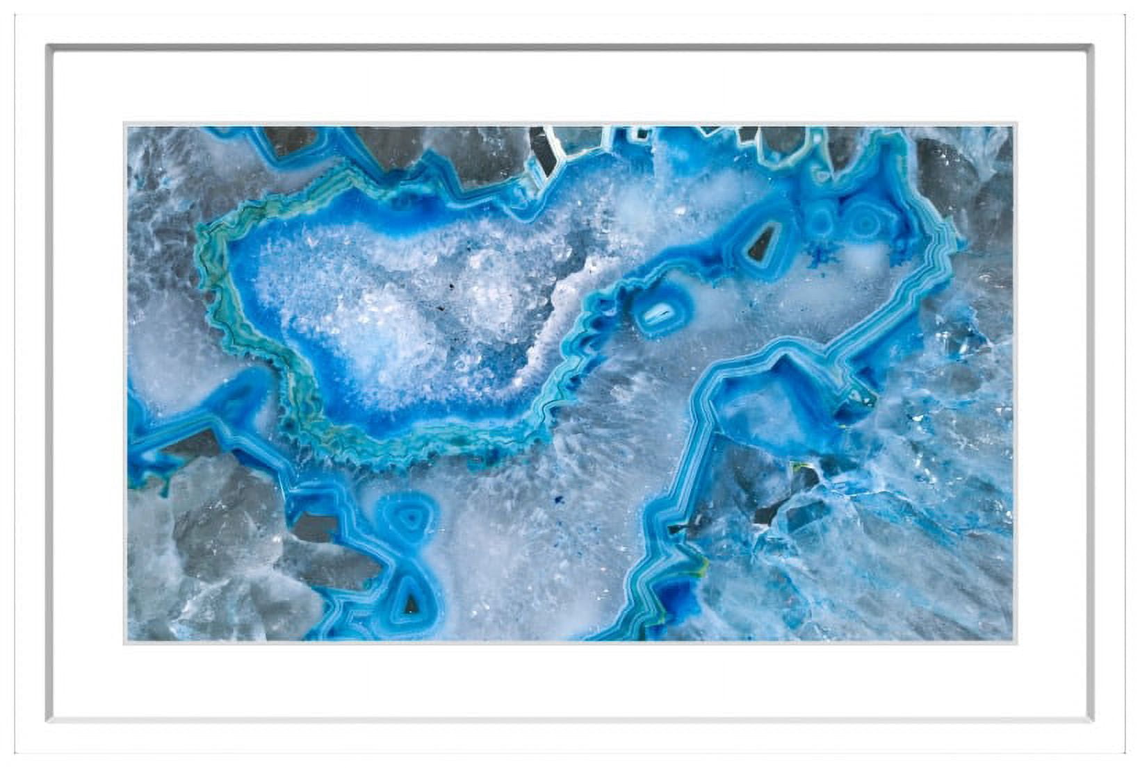 "Aquamarine Crystals" Framed Painting Art Print